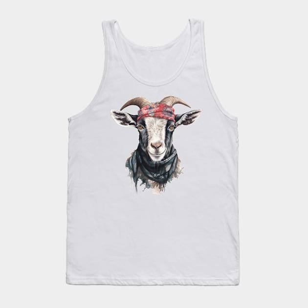 Goat with bandana Tank Top by Onceer